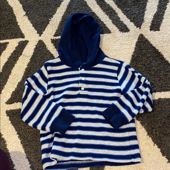 Carters 3T Striped Button Thermal Hoodie - Picture 1 of 2